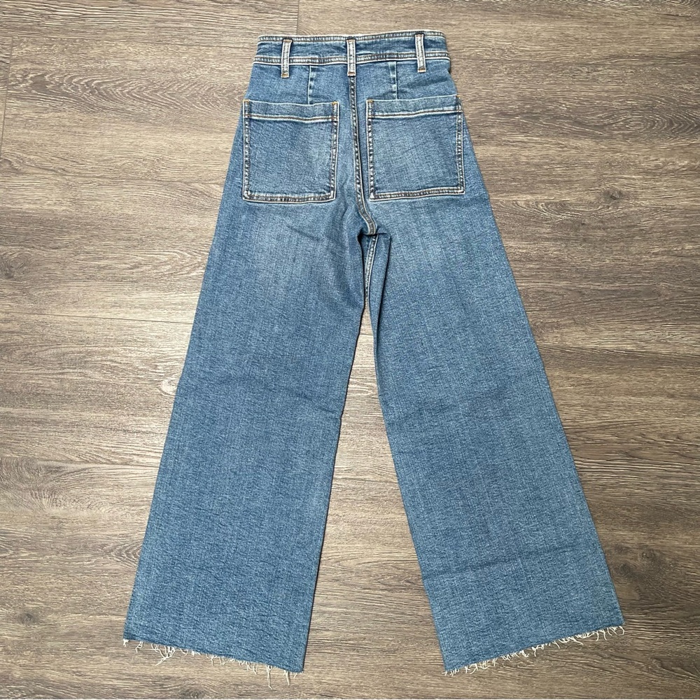 Women's Blue Wide-Leg Jeans - Picture 8 of 8